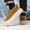 Autumn and Winter Men's Snow Boots Minimalist and Versatile Thick Sole Height Increasing Style Daily Outdoor Warm Shoes Hot
