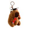 Adorable Plush Capybara Keychain For Graduates With Cute Doctor Outfit In Pink