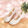 2024 Summer Silk Satin Retro Cheongsam Hanfu Women's Shoes
