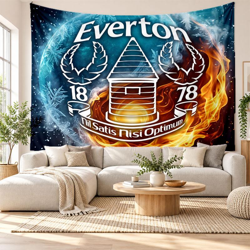 Everton Football Wall Tapestry, Soft Fabric Wall Hanging, Decorative Backdrop For Bedroom Home Wall Art