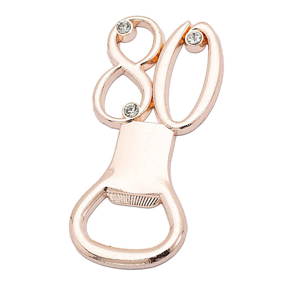 Открывалка для пива с цифрами, персонализированная открывалка для крышек, золотой инструмент для открывания бутылок, принадлежности для вечеринок на дни рождения и годовщины