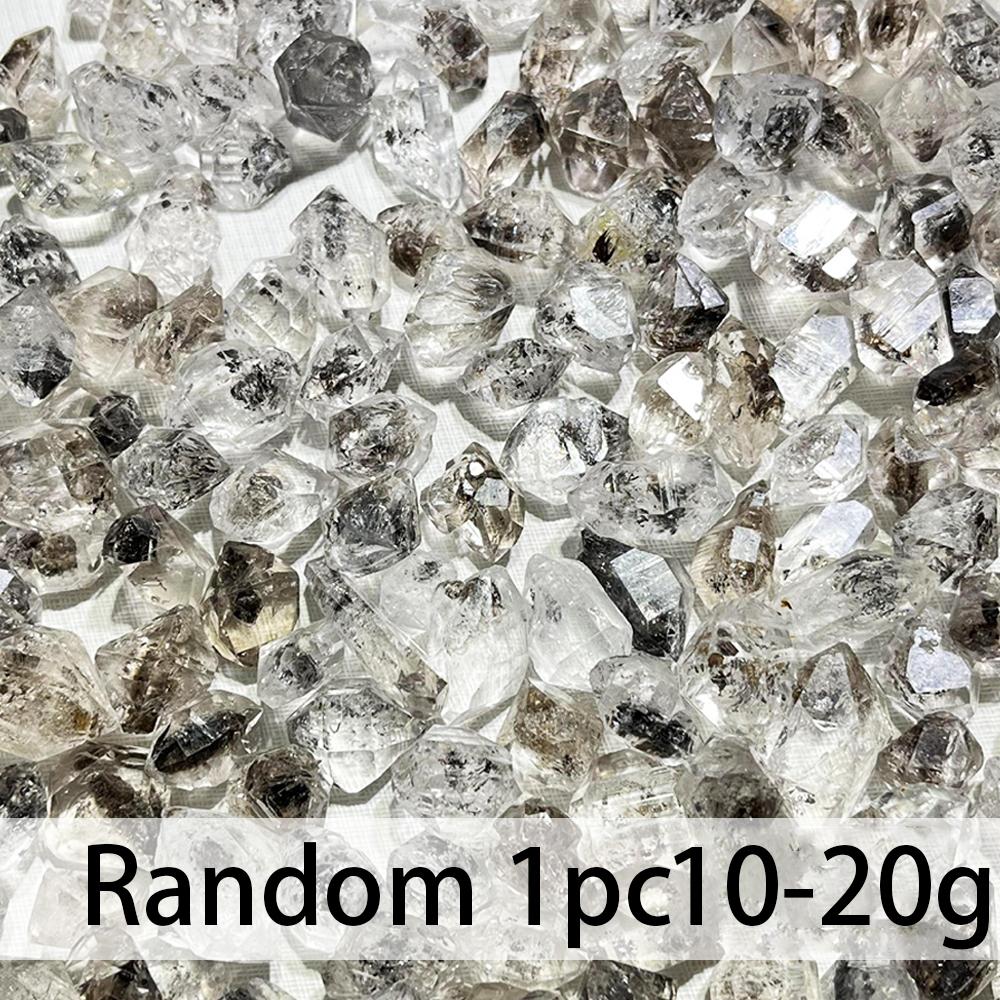 Natural Herkimer Diamond White Crystal Mineral Energy Raw Stone Crystal Reiki Healing Gemstones Power Home Decoration 1-10G