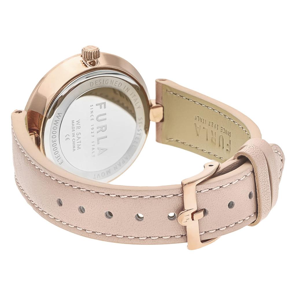 Watch FURLA LOGOLINKS Pink Dial Stainless Steel Quartz Watch Jewelry Accessory WW00030003L3 [Furla] 36.5MM Women's