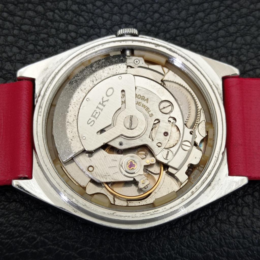 Seiko 5 АВТОМАТИЧЕСКИЕ 6309A ЯПОНСКИЕ МУЖСКИЕ ВИНТАЖНЫЕ ЧАСЫ С АРАБСКИМ ЦИФЕРБЛАТОМ КРАСНОГО ЦВЕТА a701587-5 R206b-a701587
