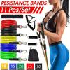 11pcs TPE Resistance Bands Set, Resistance Bands With Door Anchor, Handles, Carry Bag, Legs Ankle Straps, Exercise Bands