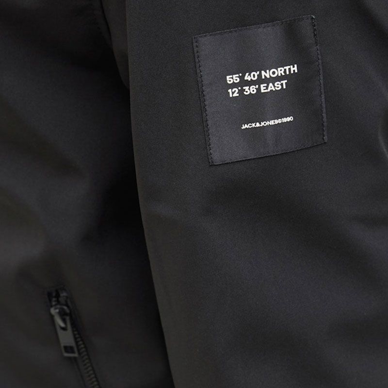 JACK & JONES Мужская демисезонная матовая куртка на молнии с капюшоном