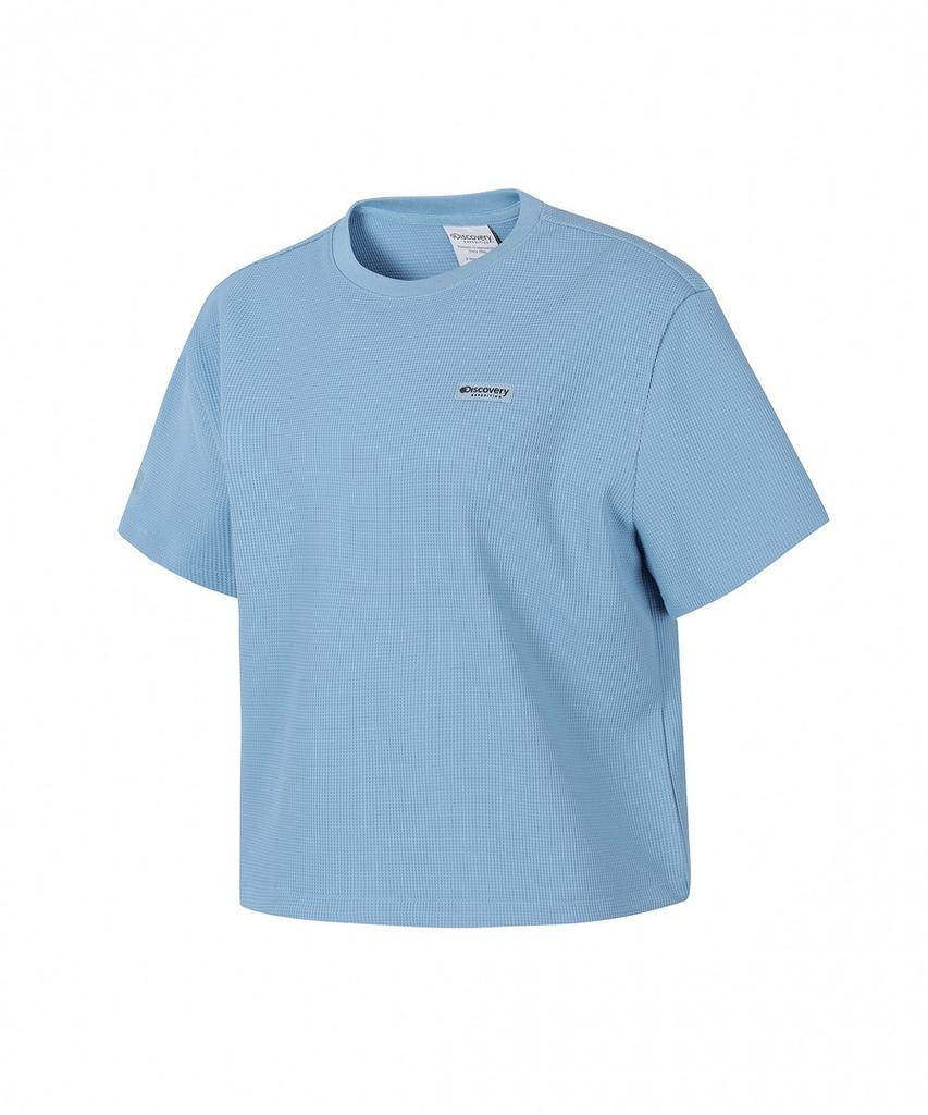 DISCOVERY EXPEDITION Women'S Waffle Training Short Sleeve T-Shirt (Blue)