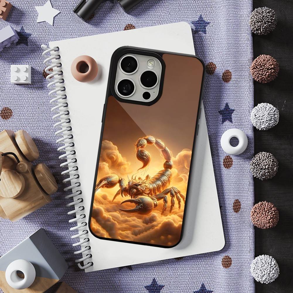 Крутой Арт Животное Скорпион Для iPhone 16,14,13,15,11,12,17,Plus,Mini, Pro,Для Magsafe,Max,Магнитный Чехол для Беспроводной Зарядки