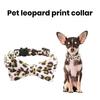 Ошейник для домашних животных с леопардовым принтом и колокольчиком, легкая ткань, цепочка на шею кошки, масштабируемый ожерелье для домашних животных