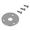 Guitar Jack Socket Plate Round Metal Input Output Cover Replacement Hardware for Bass with Mounting Screws