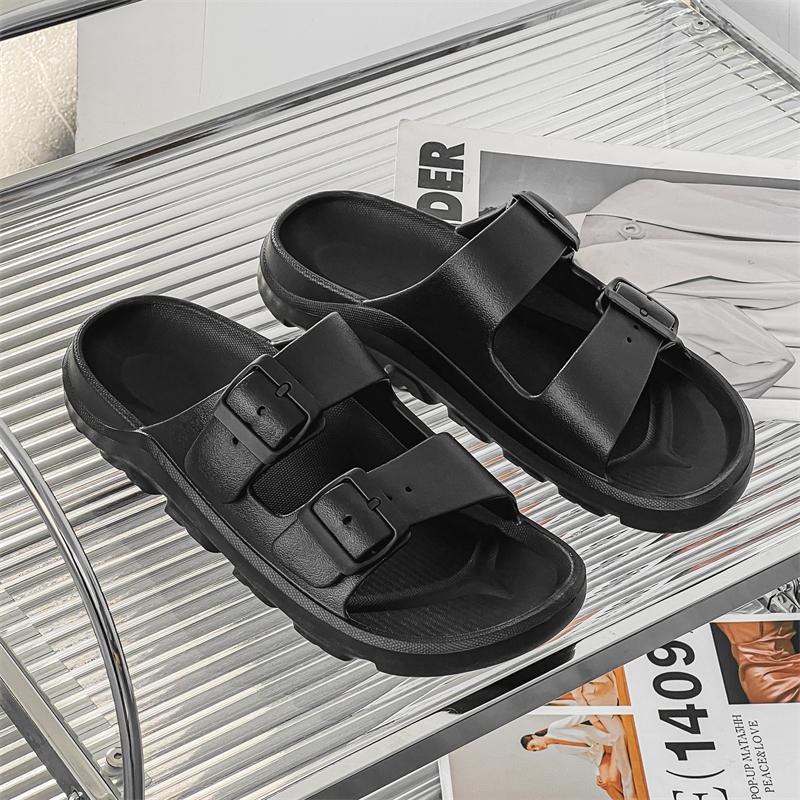 Мужские тапочки модные тапочки для мужчин домашние сандалии толстая подошва мягкие ЭВА женские сандалии лето 2024 пляжная обувь