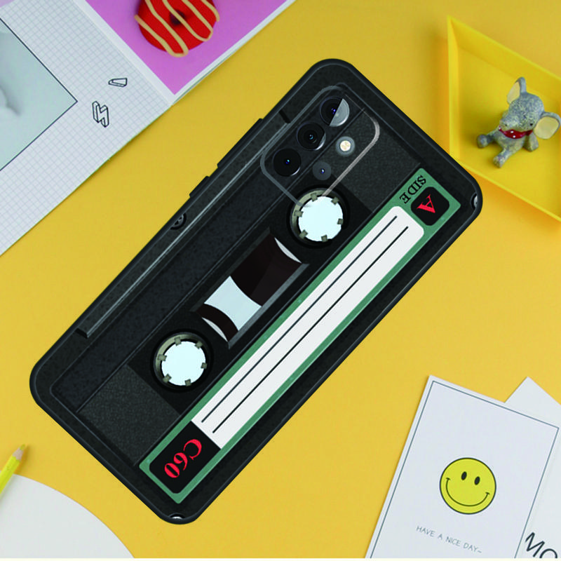 Cassette Mix Tape Cover For Samsung Galaxy A34 A35 A14 A15 A25 A53 A33 A13 A52 A32 A12 A51 A71 A54 A55 Case