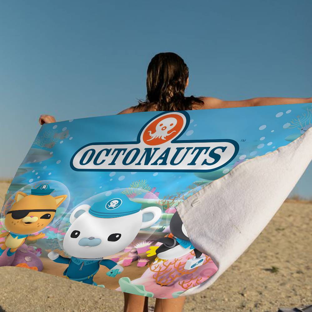 The O-Octonauts Cartoon Anime Beach Swimming Towel Soft Absorbent Washcloth Children's Gifts for Kids Travel Camping Gym