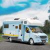 1/32 Масштаб Camper RV игрушки для дома на колесах, литой под давлением металлический автомобиль для отдыха ролевые игры откатная модель автомобильные двери и тент открытый свет звук для мальчиков и девочек
