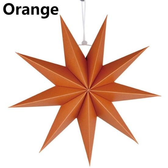 Девять углов бумажный абажур со звездой, подвесной бар, домашний орнамент, декор для рождественской вечеринки