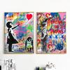 Banksy Graffiti Art DREAM BIG DREAM Posters Canvas Wall Art Pictures Street Pop Canvas Paintings For Home Decor Unframed