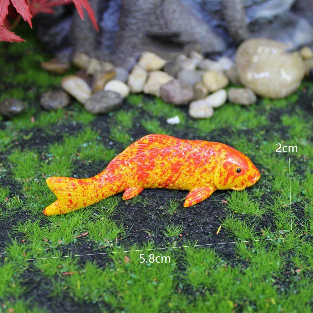 Товары для вечеринки Мультяшное Мини-украшение в виде карпа кои Смоляные поделки Имитация фигурок карпа DIY Милая маленькая статуэтка рыбки Аквариум