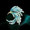 Korean Enamel Phoenix Brooch - Elegant Cheongsam Corsage Accessory