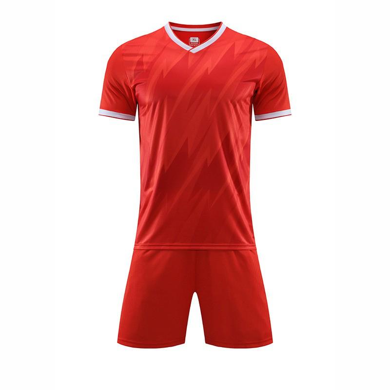 Kids Adult Striped Soccer Jersey Set School Sports Games Training
