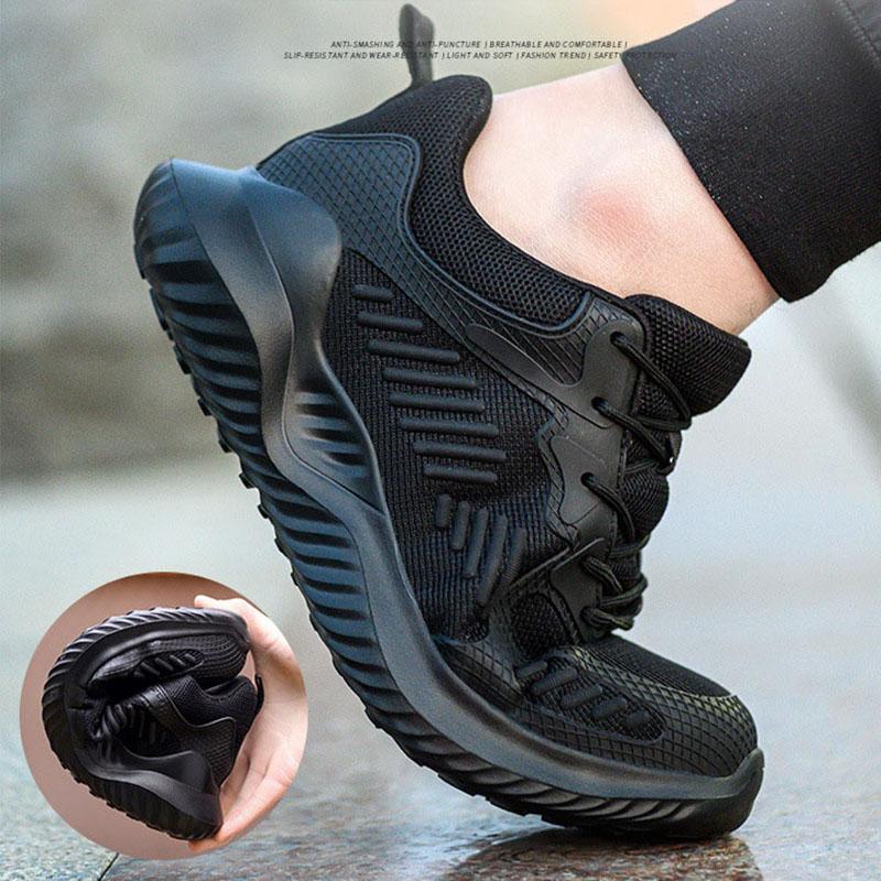 Oulylan Work Sneakers For Men Safety Indestructible Shoes Steel Toe Work Safety Boot Anti-Puncture Safety Shoes Male Footwear