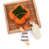 Wool Knit Keychain with Persimmon and Peanut Pendants - Souvenir Gift Box Accessories