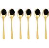 Set of Demitasse Spoons Sambonet Taste, PVD Gold, 6 Pcs (52553G37)