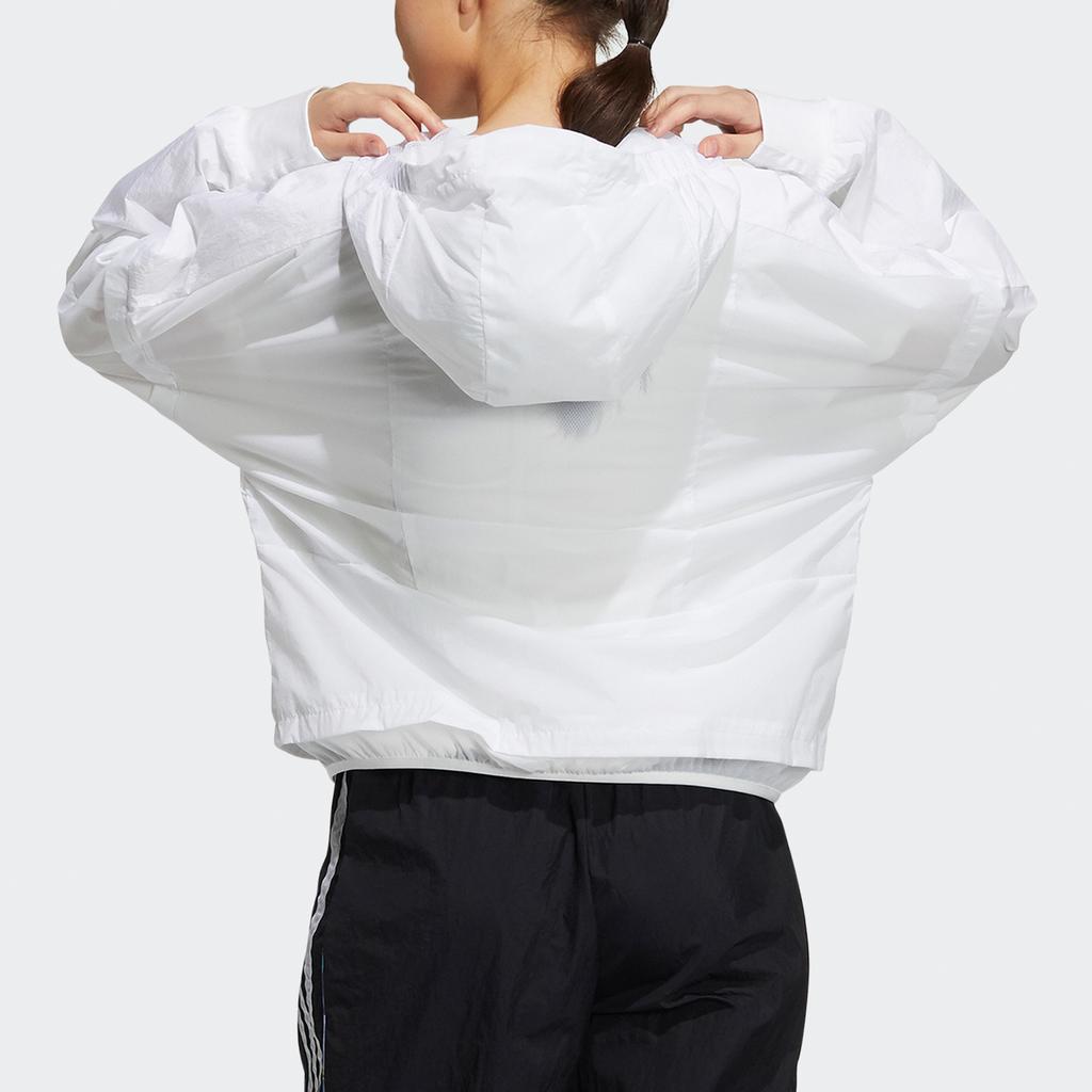 adidas Ветровка Essentials с 3 полосками, женская верхняя одежда, белая H09739