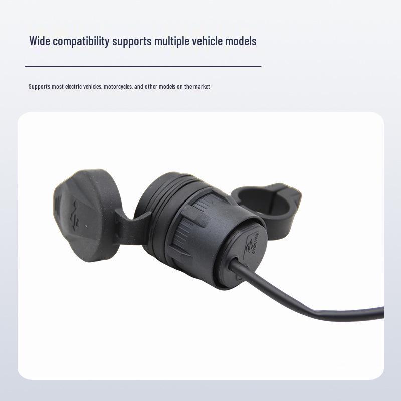 Universal Motorcycle/Scooter USB Charger Handlebar Mount 1.5A, 9.5-30V