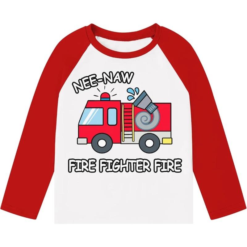 Весенне-осенние футболки с круглым вырезом и забавными машинками, футболки с трактором, экскаватором, грузовиком, 3D-принтом, модные повседневные футболки с длинным рукавом для детей и мальчиков