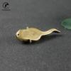 New Strange Retro Brass Creative Tadpole Statue Small Ornament Copper Animal Sculpture Home Desk Decoration Tea Pet Key Chain