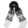 Unisex Christmas  Snowflake Scarf Warm Thick Winter Tassels Shawl Xmas