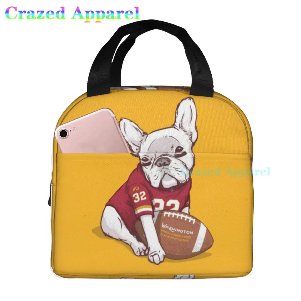 Утепленная сумка для ланча French Bulldogs Dog для женщин, мужчин и детей, большая и многоразовая, с ручкой, с возможностью заморозки для поездок на работу и в школу
