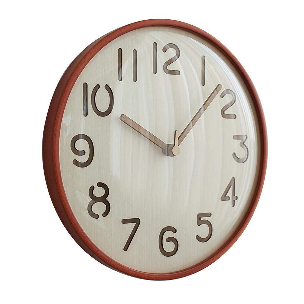 12 дюймов деревянные настенные часы бесшумные не тикающие настенные часы на батарейках круглые для кухни дома