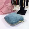 Multi-Layered Flannel Jewelry Zipper Bag Anti-lost Cloth Jewelry Organizer Portable Purse  Necklace
