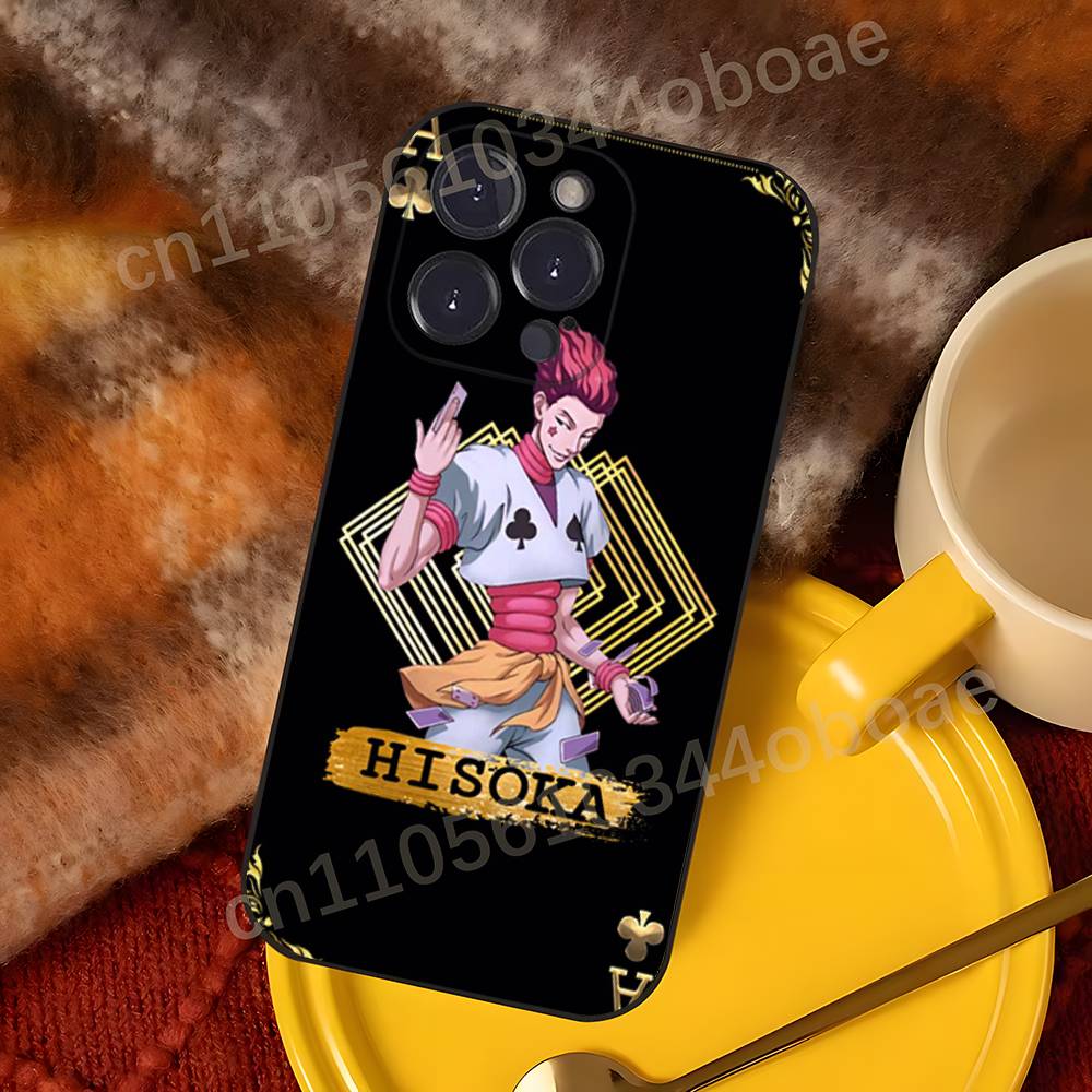 Чехол для телефона Аниме Х-Хисока М-Морроу для iPhone 17,16,15,14,13,12,11,Pro,Max,Plus Мягкий черный чехол