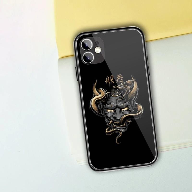 Чехол для телефона Samurai Mask для iPhone 14 13 12 11 XS X 8 7 6 Plus Mini Pro Max SE 2022 черный чехол для телефона из поликарбоната и термополиуретана