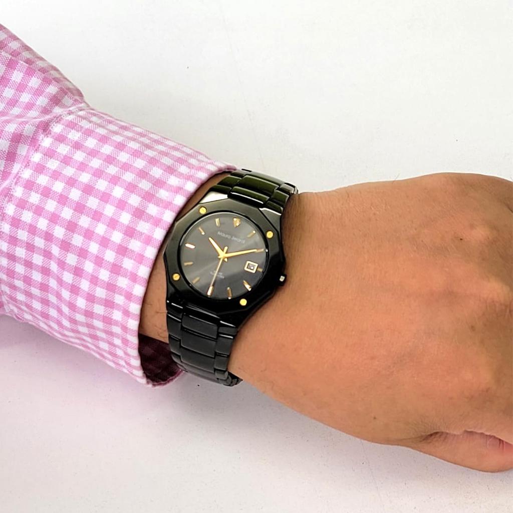 Солнечные часы 3 ATM Водонепроницаемость браслет из нержавеющей стали полностью черный [Mauro Gerardi] MJ032-6 мужские