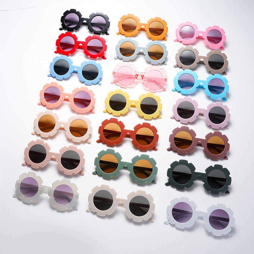 And Girls Trend Streetwear Outdoor Product Children Sunglasses Vintage Flower Shape Sun Glasses