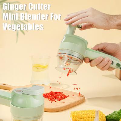 Электрический измельчитель овощей с контейнером для хранения, венчик для яиц, беспроводной мини-кухонный комбайн для фруктов, картофеля, ручной, эффективный кухонный инструмент