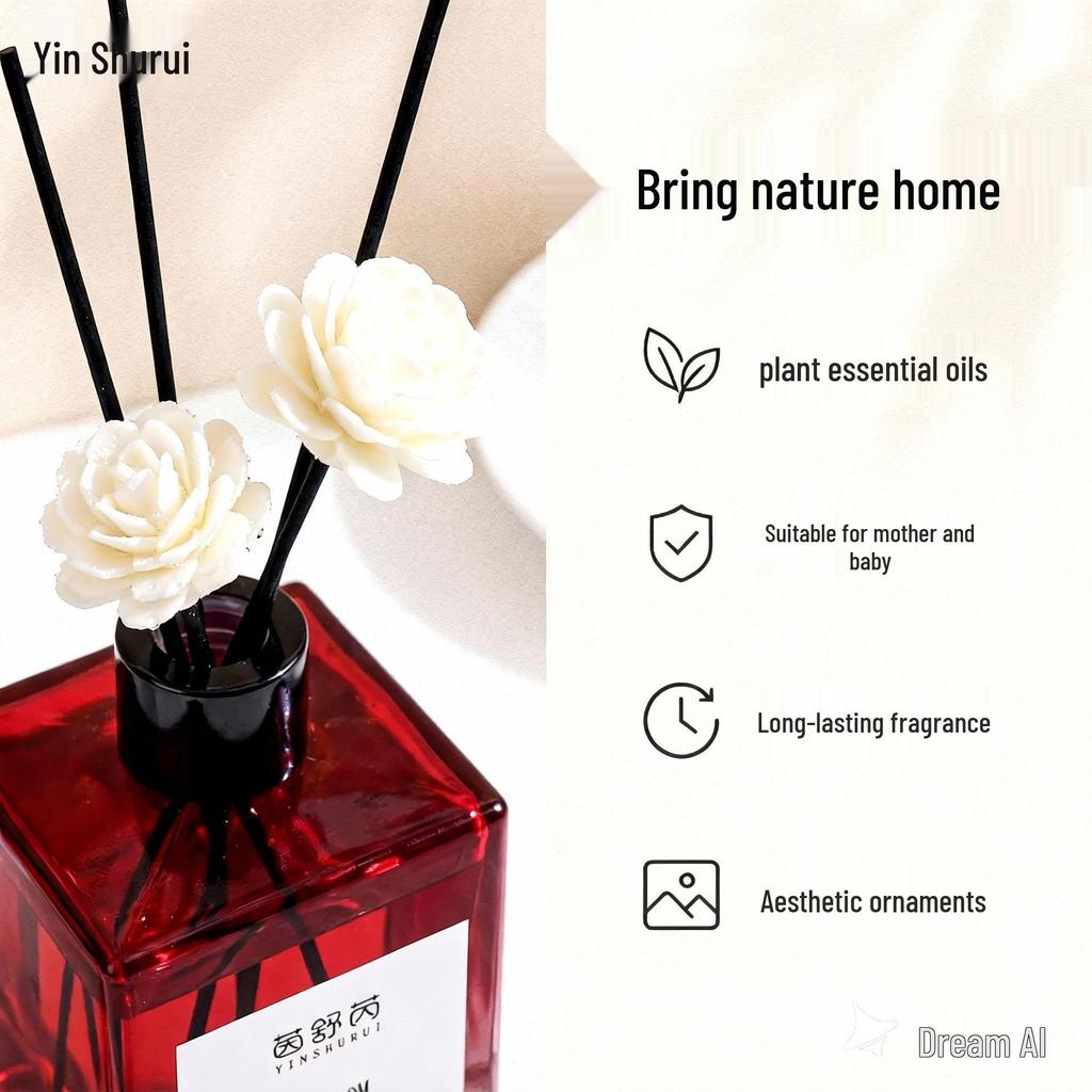 Flameless Essential Oil Aroma Diffuser: Long-Lasting Fragrance for Home & Hotel Feel, Eliminates Odors in Bedroom & Living Room