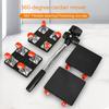 1 Set Furniture Lifter Mover Tool with Crowbar Heightening Block Heavy Duty Furniture