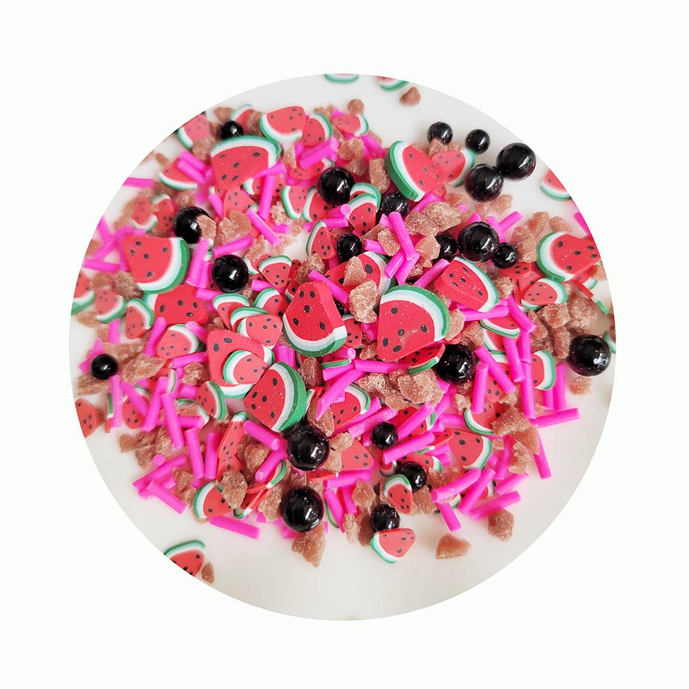 High Quality 500g 3D Watermelon Fruit Polymer Clay Slices Sprinkles for Nail Art DIY Crafts Artificial Cake Dessert Decoration