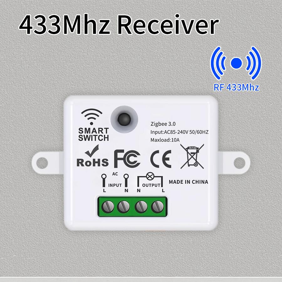 Пульт дистанционного управления 433 МГц Выключатель 10А 110В 220В с 1/2/3 клавишами Настенный выключатель 86 Беспроводной умный выключатель Свет Для светодиодной лампы