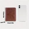 1pc Men's Leather Wallet, Minimalist Vertical Short Business 3 Fold  Credit Card Holder
