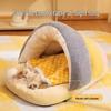 Cozy Cloud Fleece Pet Nest: Semi-Enclosed Warm Slippers for Cats & Small/Medium Dogs