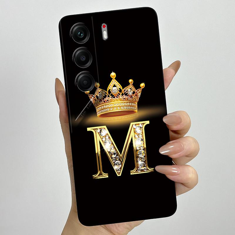 Чехол для Tecno Camon 40 Pro 4G 5G CM6 CM7 Корона Буква Силиконовый Мягкий Чехол для Телефона Для Tecno Camon40 Защита Камеры Задняя Крышка