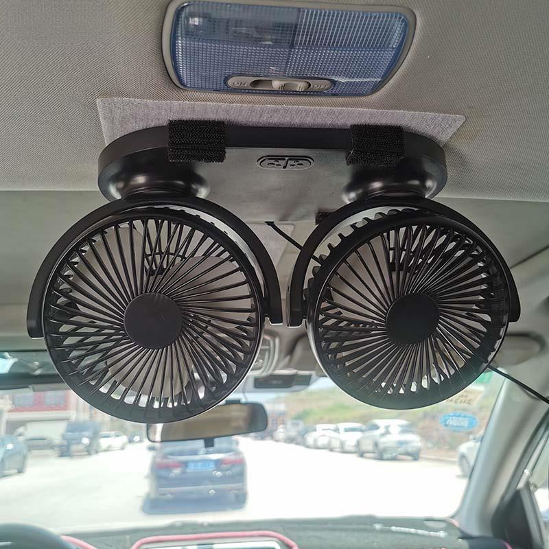 5 В / 12 В / 24 В автомобильный USB-вентилятор охлаждающий автомобильный вентилятор с двумя головками автомобильный вентилятор 3 скорости регулируемый для автомобильного охладителя воздушный вентилятор автомобильные аксессуары вентилятор