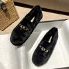 Metal Chains Mink Fur Mocasines Women Anti-slip Rubber Winter Cotton Shoes 35-43 Big Size Rabbit Fur Flats Women Furry Loafers