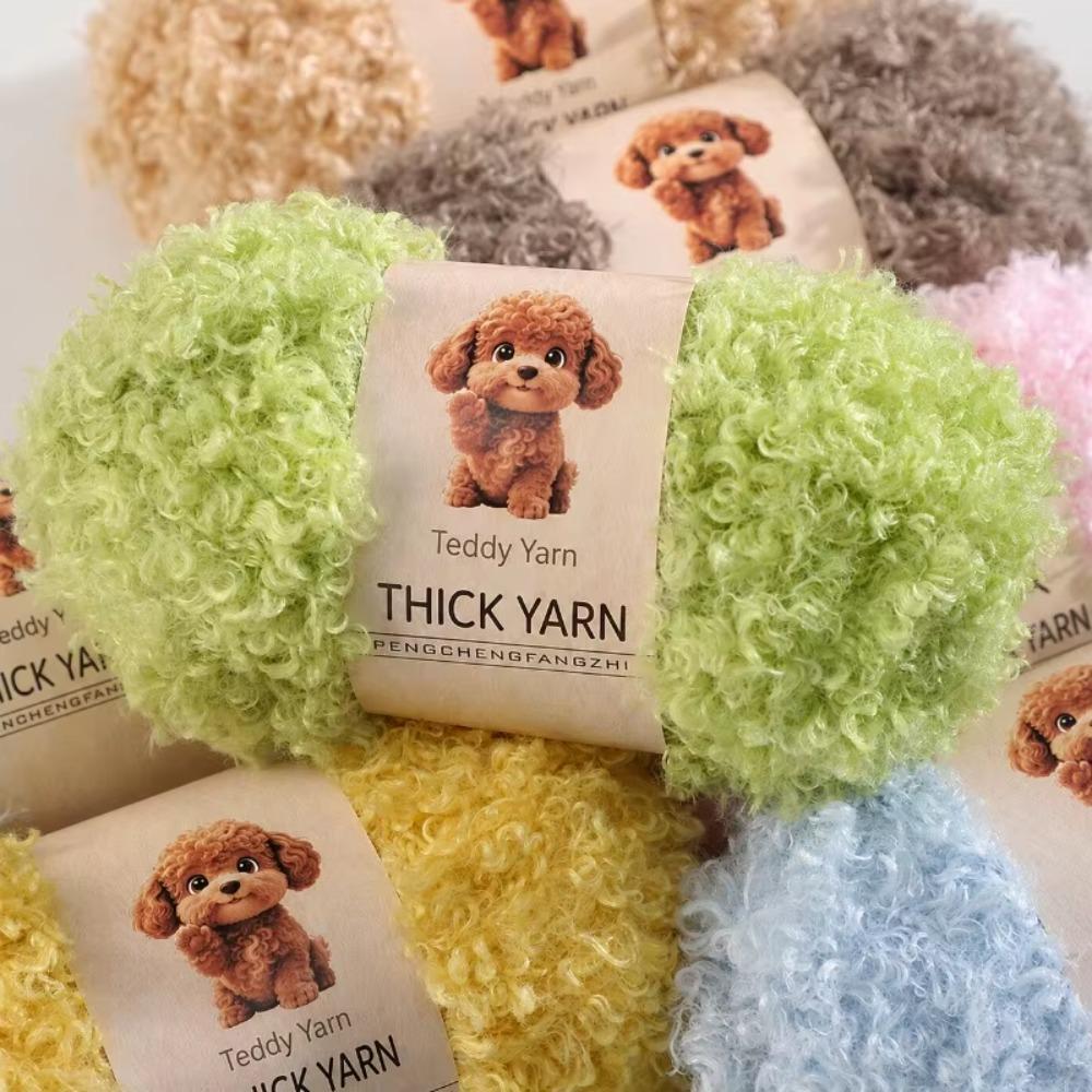 Soft Fluffy Curly Yarn 50g/Roll Chenille Yarn New Knitting Yarn Crochet Plush Toy