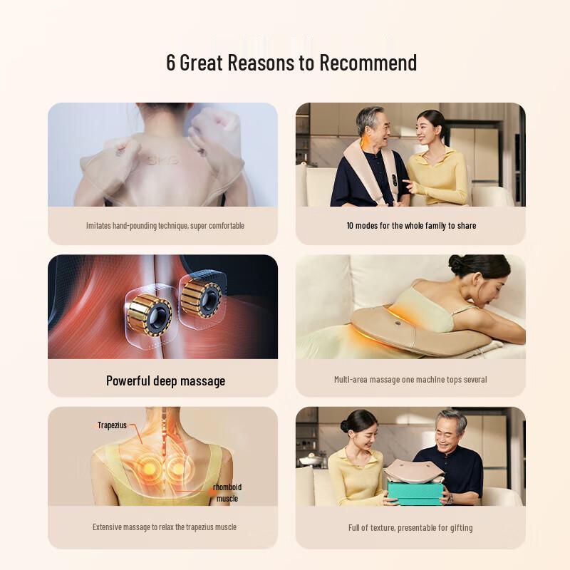 SKG H1 Shawl Style Multi-Site Percussion & Kneading Massager CN plug (adapter included)